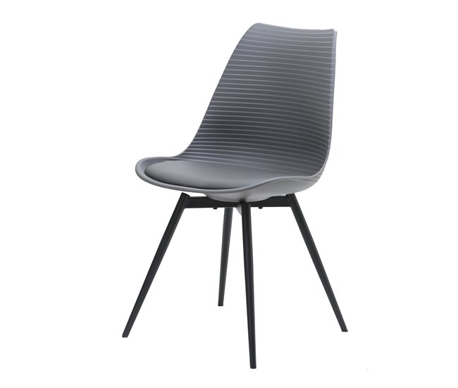 Conjunto de 4 cadeiras de cozinha MAEVA  Cinza