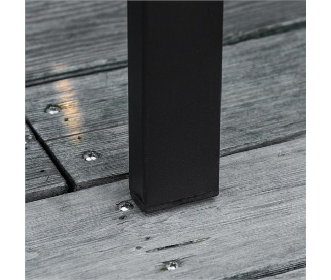 Banco de Jardim Aço e Ferro Fundido Outsunny 128x58 Preto