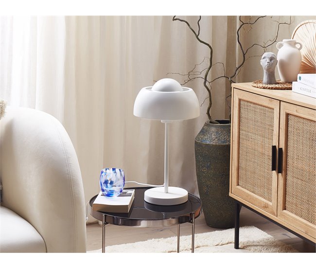 Beliani Candeeiro de mesa SENETTE Branco
