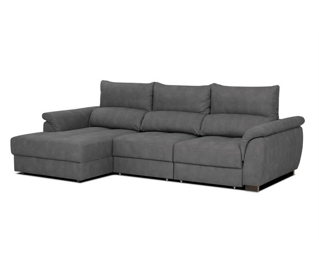 Chaise longue BENSON com cama Antracite