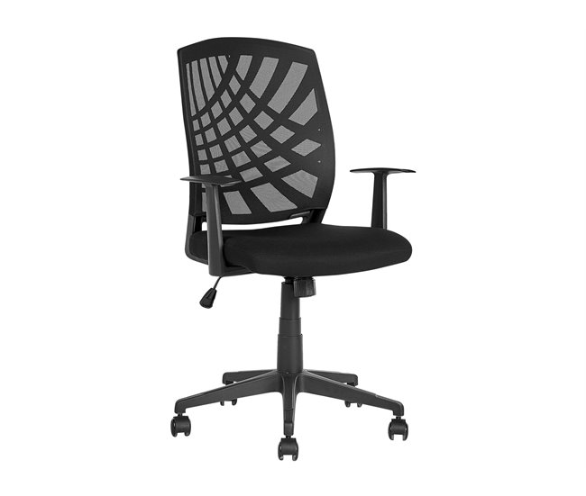 Beliani Silla de oficina BONNY Preto