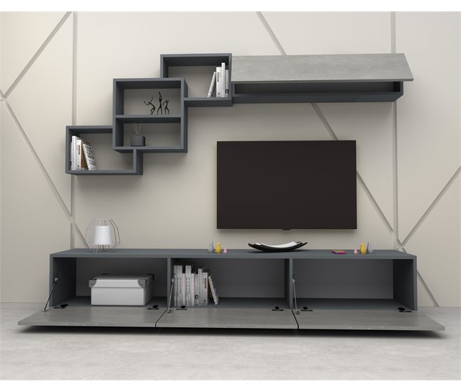 Compacto de TV 210cm FREE cor cinza Cinza