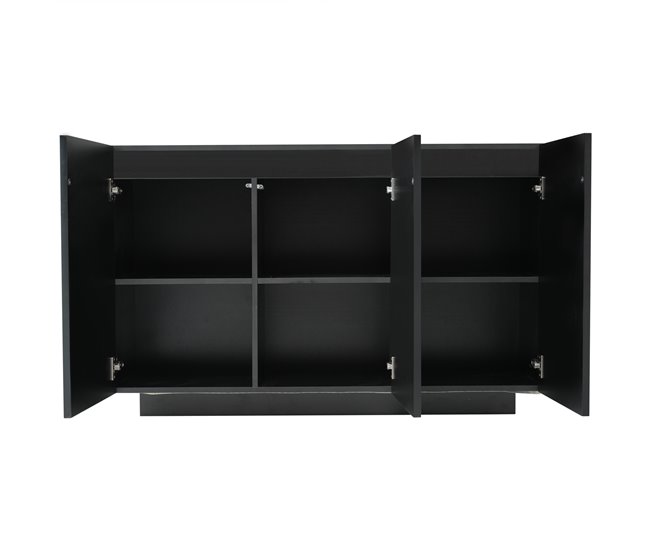 Aparador de mdf com 3 portas Preto