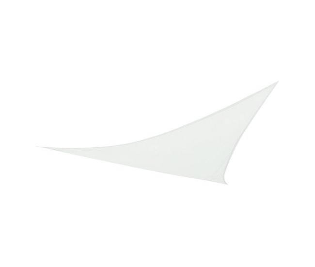 Toldo triangular de poliéster Aktive Garden cor branca Branco