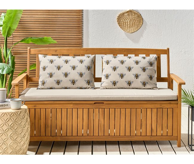 Beliani Almofada de jardim CANNETO 40x60 Bege