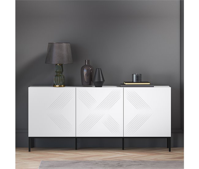 Aparador de 3 portas Aura Branco