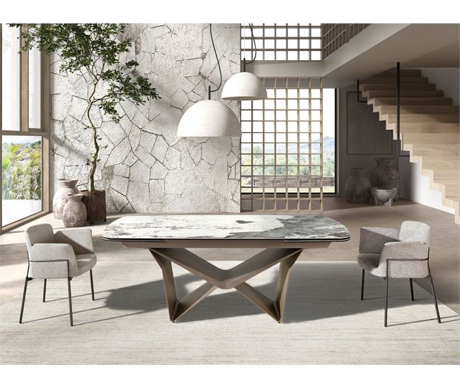 ANGEL CERDA Cadeira em tecido AlumÍnio