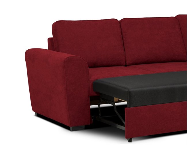 Chaise longue com cama ASTON Vermelho