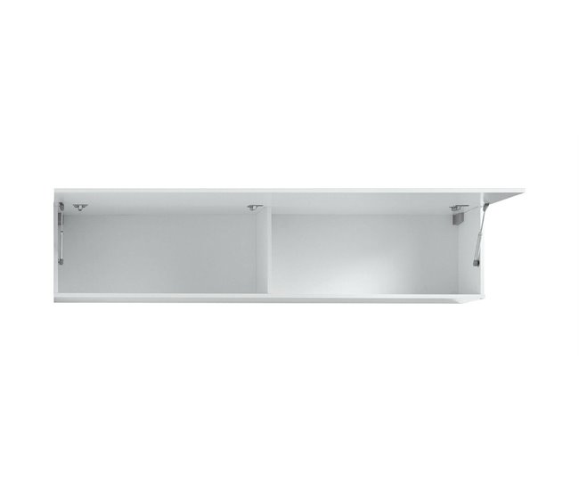 Armário de parede com efeito madeira Branco Brillo