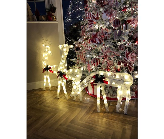 Beliani Decoração LED ANGELI Branco