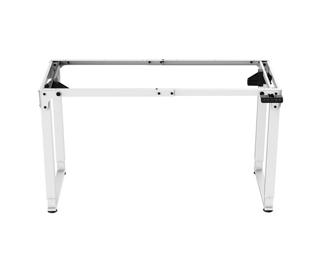 Estrutura de secretária Kirkkonummi ajustável em altura em aço 135x55 Branco