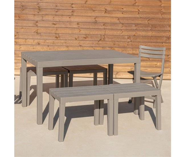Banco de exterior Nailu 39x60 Castanho