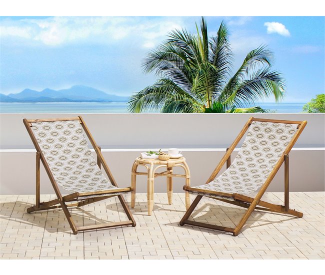 Beliani Cobertura para cadeira de jardim ANZIO/AVELLINO Areia