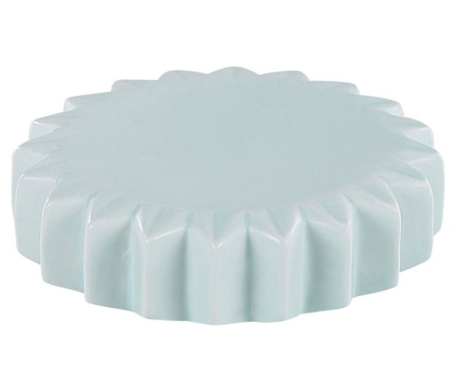 Beliani Conjunto de accesorios de baño GORBEA Azul Claro
