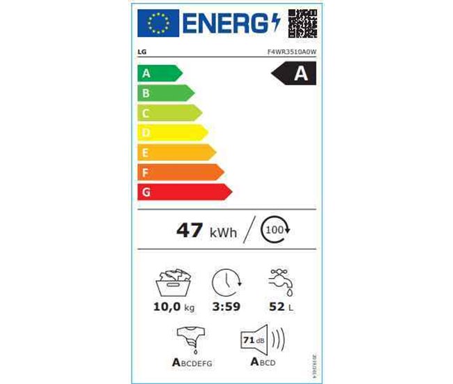 Máquina lavar roupa LG F4WR3510A0W 10kg 1400RPM br Branco