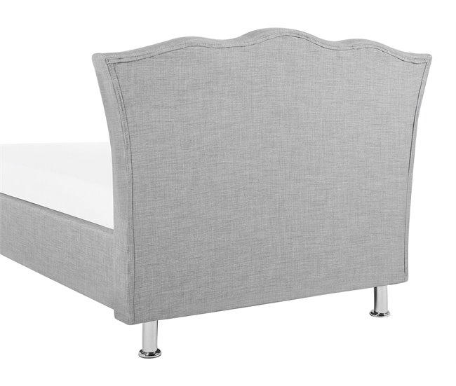 Beliani Cama com armazenamento Pele sintética METZ 126x217 Branco
