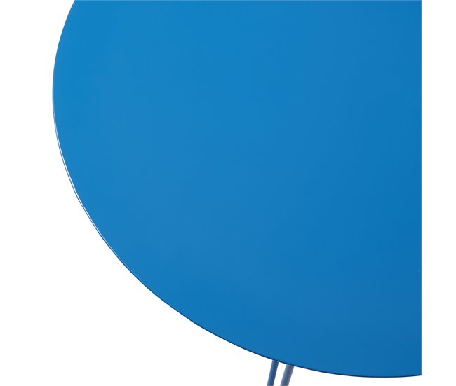 Mesa de apoio Nopimi redonda metal [en.casa] 43x43 Azul