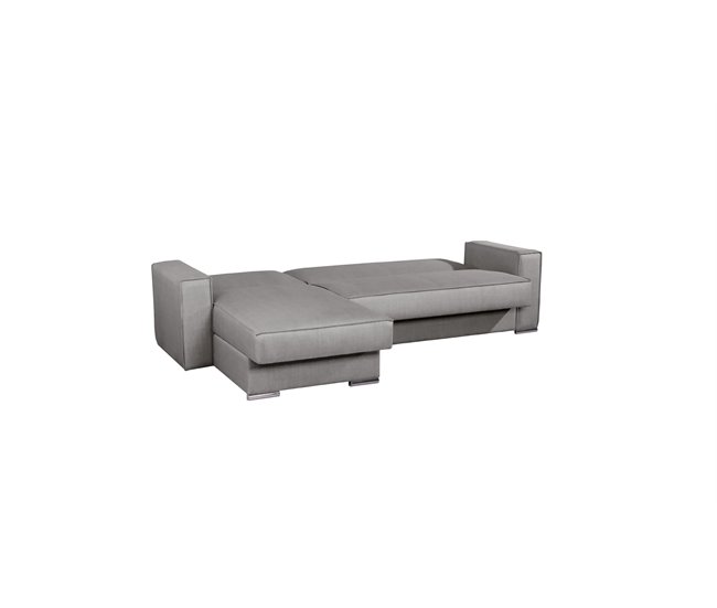 Chaise longue com cama 4 lugares reversível LAILA cor cinza Cinza