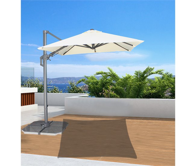 Guarda-sol GALIA 250x210x210cm cor branca Branco