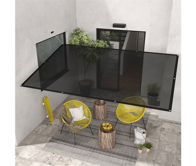 Vela de Sombra PP Outsunny Preto
