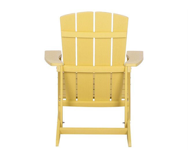 Beliani Cadeira de jardim ADIRONDACK Amarelo