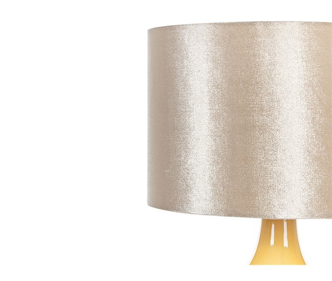 Beliani Candeeiro de mesa HADDAS Amarelo