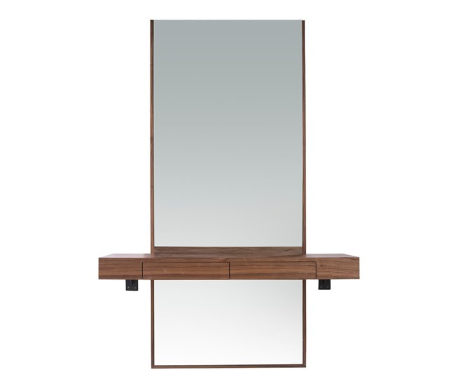 ANGEL CERDA Espelho de parede retangular nogueira Nogal