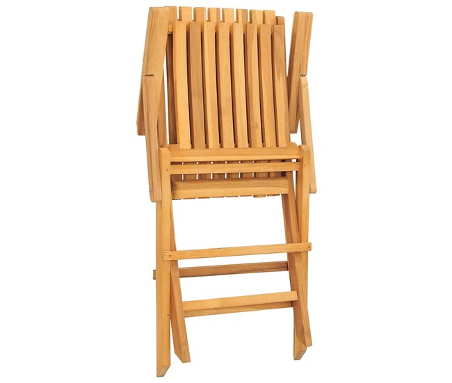 Cadeiras de jardim - cadeiras de exterior dobráveis 8 pcs 61x67x90 cm teca maciça