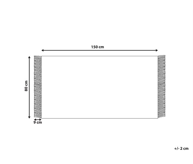 Beliani Pelos curtos EMIRLER 80x150 Branco/ Bege