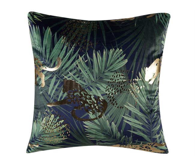 Beliani Almofada decorativa BELLEROSE Verde Escuro