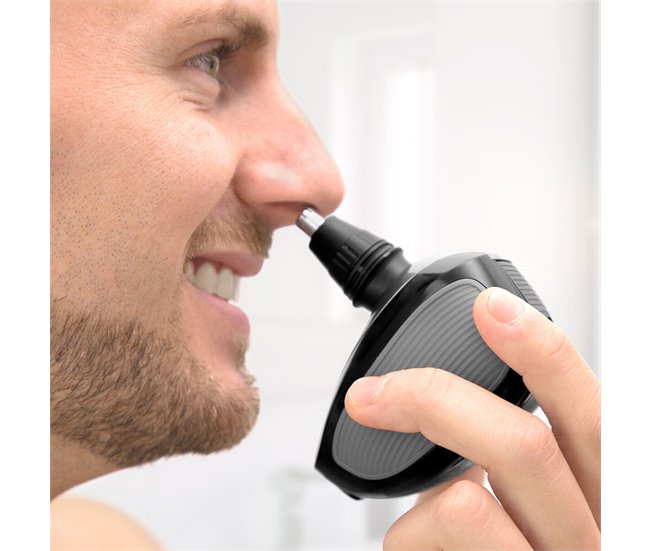 Máquina de Barbear Recarregável Ergonómica Multifunções 5 em 1 Preto