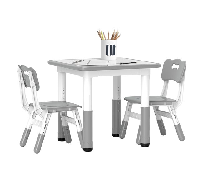 Mesa e cadeiras para crianças pp e mdf aiyaplay