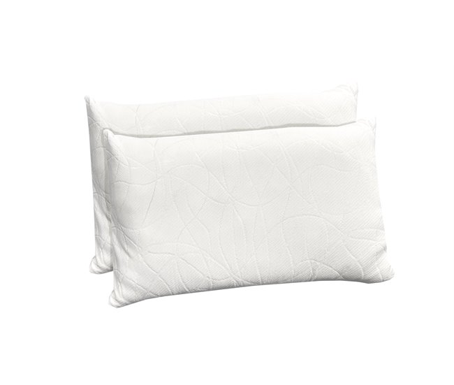 Pack 2 almofadas 60cm VISCOCONFORT Branco