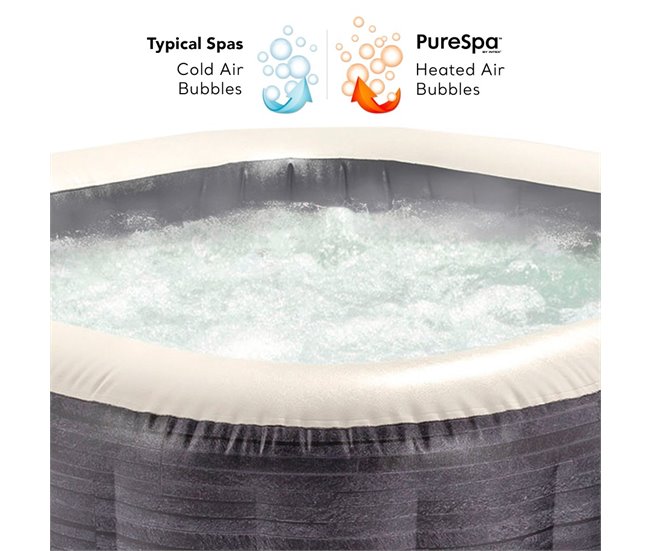 Jacuzzi insuflável Greystone Deluxe 4 pessoas INTEX Cinza