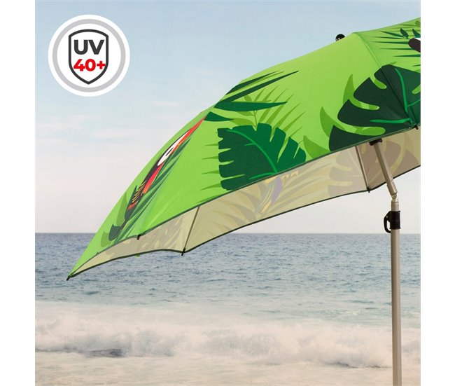 Aktive Guarda-sol tropical inclinável UV40 c/capa Verde