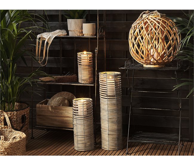 Beliani Candelabro ROVARE Castanho