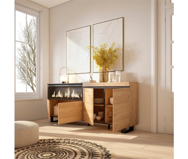 Aparadores para sala de estar 208 Carvalho