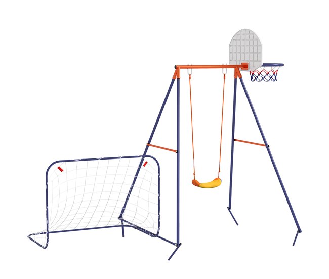 Baloiço para Crianças Aço, Polietileno Outsunny Multicor