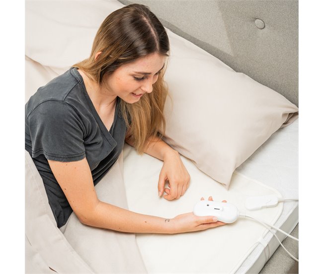 Aquecedor de Camas Elétrico Duplo Branco