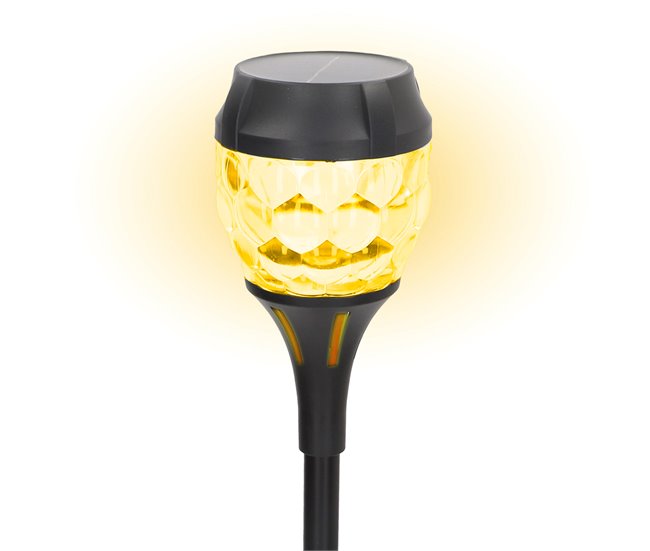 Aktive Conjunto de 12 balizas solares LED de 5 a 10 lúmens Preto