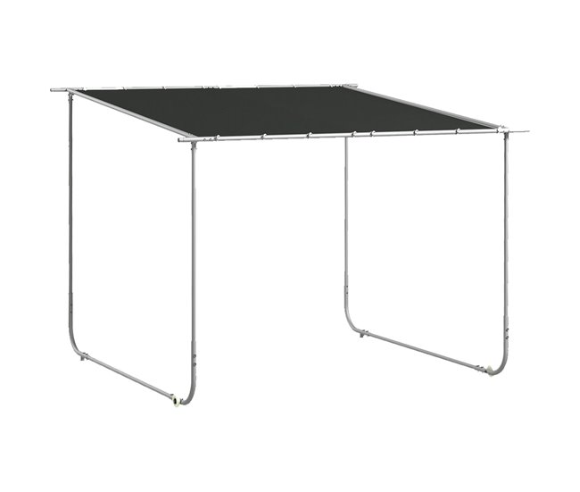 Pérgola de Exterior Aço e Poliéster Cinza