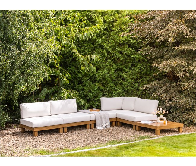 Beliani Conjunto lounge SANZA Branco