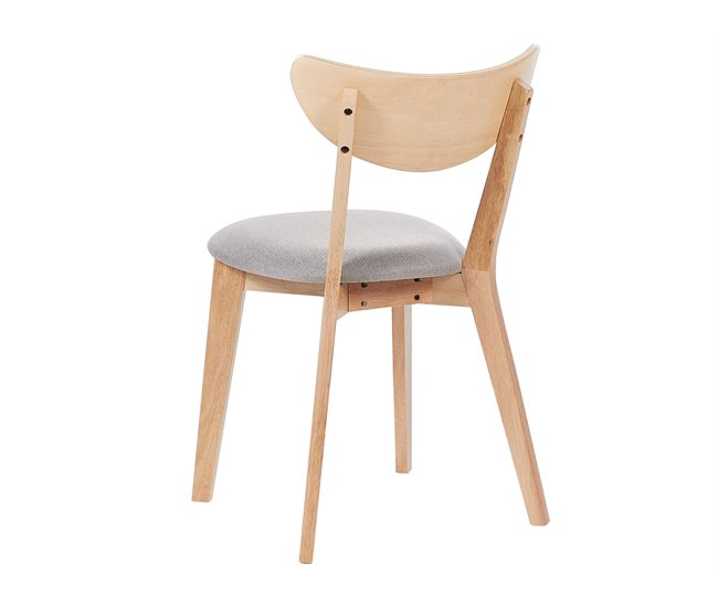 Beliani Silla de comedor ERIE Castanho Claro