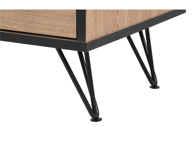 Beliani Mesa de TV HALSTON 120 Castanho
