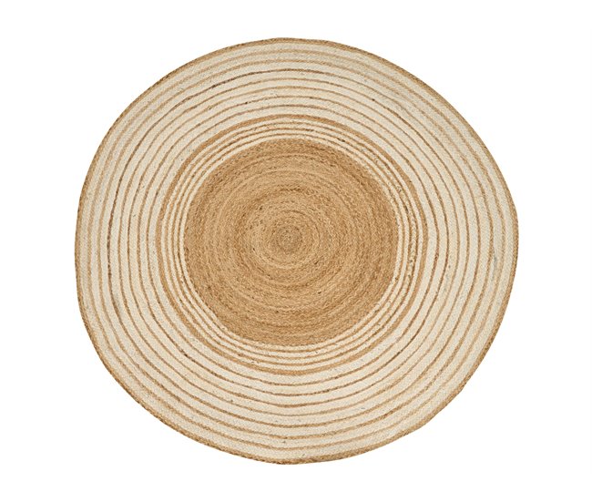 Beliani Entrelaçado MELEKLI Branco/ Bege