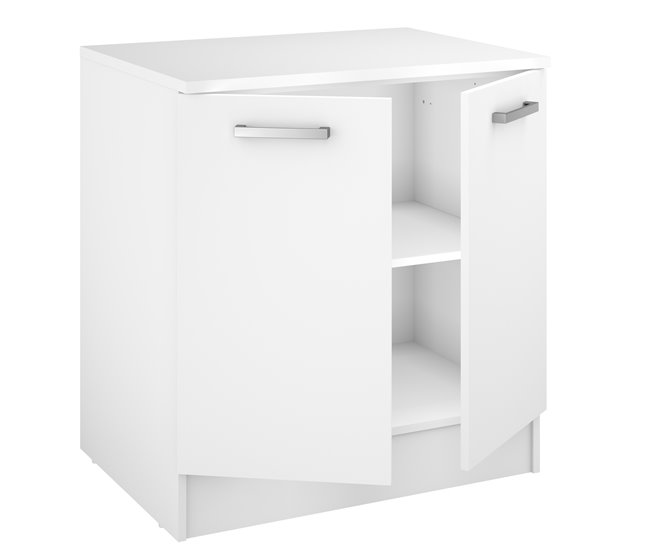 Módulo baixo UNO de 80cm 2 portas branco mate Branco