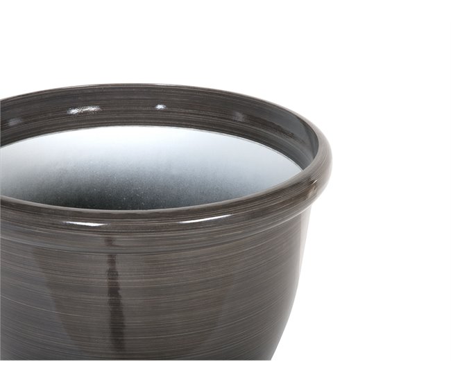 Beliani Conjunto de 2 vasos para plantas TESALIA Castanho