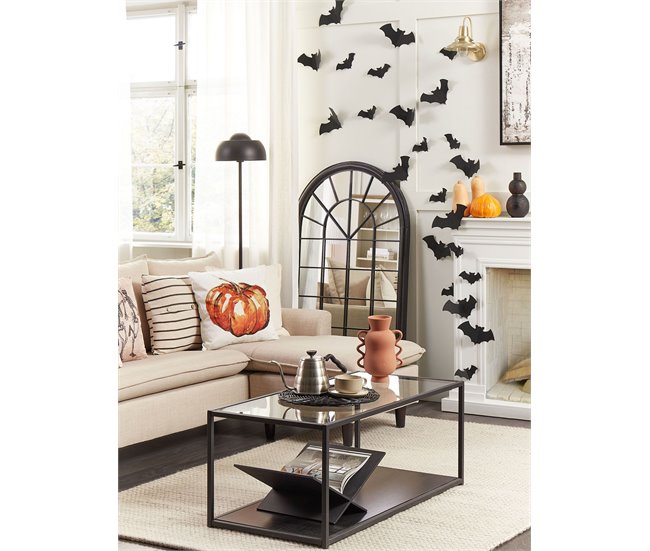 Beliani Mesa de jantar MARAMO 50x100 Preto