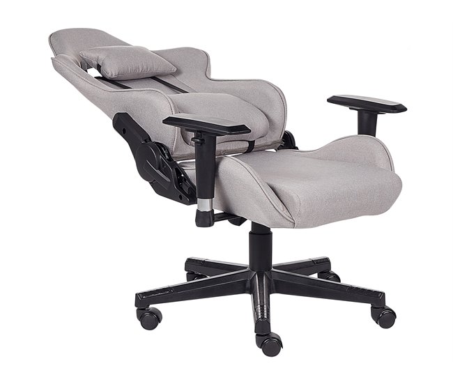 Beliani Cadeira de Gaming WARRIOR Cinza Claro