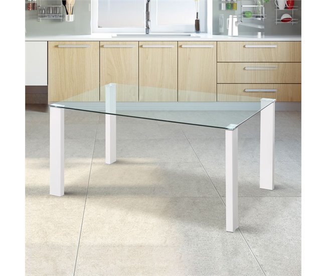  Mesa de jantar Valya 150x90 Transparente